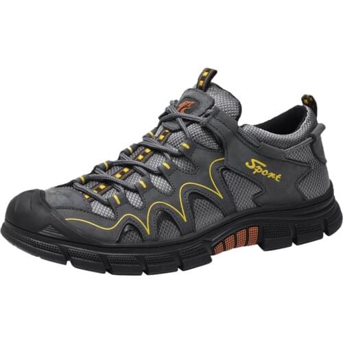 Mens Leather Waterproof Driving Lace Up Shoes Climb Oxfords Army Hiking Combat Casual 3Colors Plus Size 38-46 K01