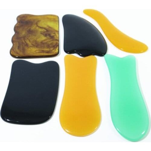Natural Resin Chinese Guasha Board Massage Tool For Neck Back SPA Therapy Gua Sha Massager Antistress Body Care Scraping Board