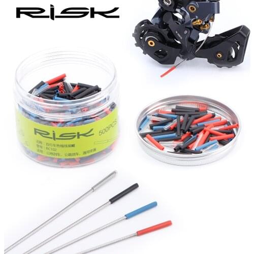 New Risk Bicycle Brake Shifting Cable End Caps Heat Shrink MTB Road Bike Derailleur Line Cap Cable Cover Colorful Bike Parts