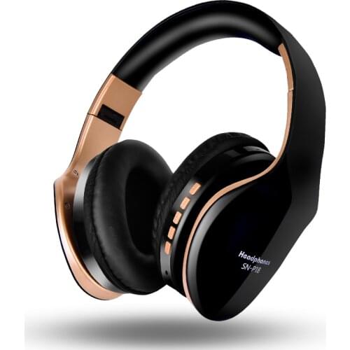 New Wireless Headphones SN-P18 With Micro SD player FM stereo radio Gaming Earphones With Microphone For PC Mobile phone Mp3