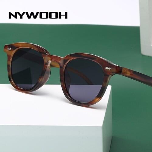 NYWOOH Vintage Men Sunglasses Retro Brand Designer Square Sun Glasses Women Small Eyewear UV400 Ins Popular Black Eyeglasses