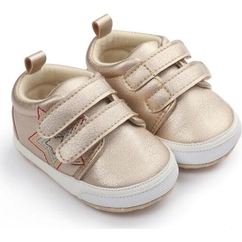 Autumn Baby Girl Stripe Print Shoes Newborn Toddler Baby Fashion Baby Boys Shoes PU Leather Casual Sneaker Ins