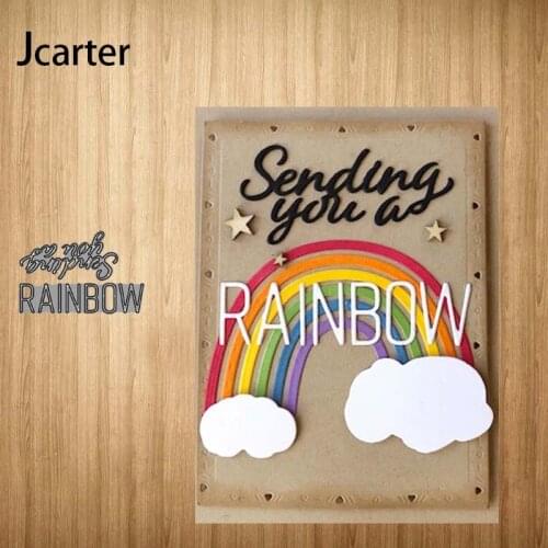 Sending You a Rainbow Word Metal Cutting Dies Craft Cut Die Stencil for Scrapbooking Handmade Make Album Model Punch Blade Decor