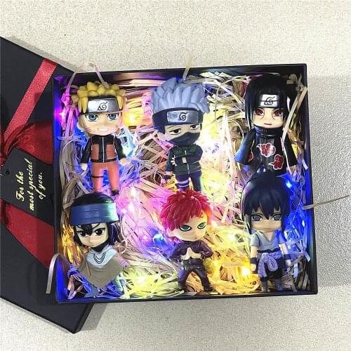 Naruto Shippuden Uzumaki Naruto Uchiha Sasuke Movable PVC Doll Toy Set Model Naruto Gift Set Toy