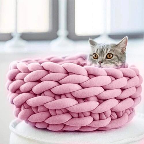 High quality chunky cotton tube yarn DIY bulky Arm knitting blanket hand knitting spin yarn jumbo yarn 1000 per ball