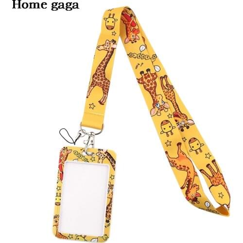 DB469 Cute Animal Giraffe Neck Strap Lanyard for Key ID Card Gym Cell Phone Straps USB Badge Holder DIY Neck Strap Hang Rope