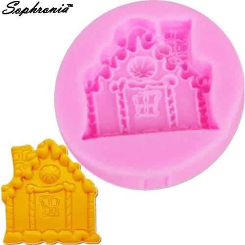 Sophronia Christmas House 1pcs UV Resin Silicone Mold for Crystal Epoxy Pendant Trinkets,Pendants,Necklaces,Gem Decorate F1039