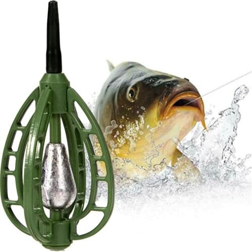 Fishing Bait Cage Fishing Feeder Bait Cage Case Fishing Method Bait Feeder Fish Small Stainless Steel Bait Cage Basket 20g 30g