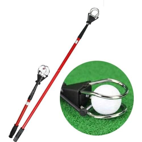 Golf Ball Retriever Telescopic 5 Sections Steel Picker Portable Pick Up Scoop Balls Grabber Retriever Golfer Tackle Accessory