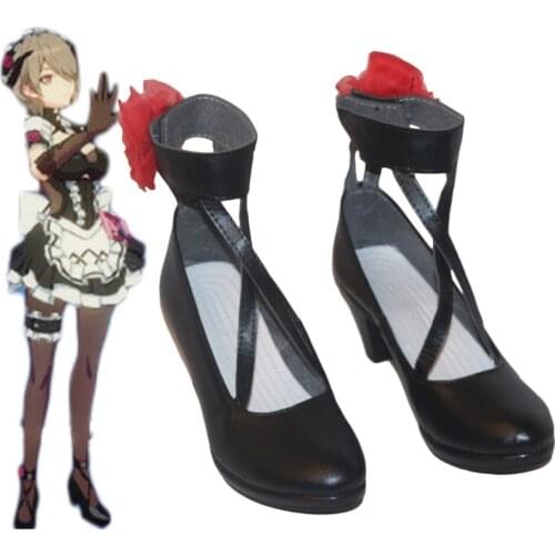Honkai Impact 3 Rita Cosplay Shoes Black Sandals High Heel Shoes Custom Made Unisex Any Size