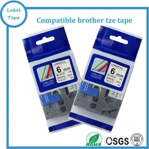 TZ tape TZe-211 6mm Laminated Tape Compatible for TZe211 TZ211 Welcome Mix models