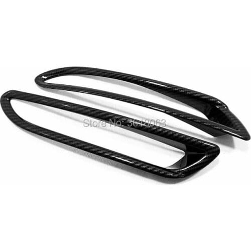 For Mazda 3 2019 2020 Carbon Fiber Rear Fog Lights Frame Panel Cover Head Lamp Frame Trims Car-Styling Decoration Accessories