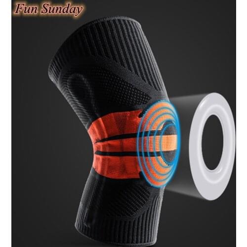 1 Pcs Knee Patella Protector Brace Silicone Spring Knee Pad Basketball Running Compression Knee Sleeve Support Kneepads