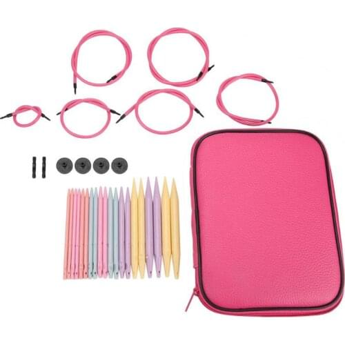 10 Pairs Plastic Change Head Circular Knitting Needle Changeable Head Crochet Hooks Set Knitting Tool DIY Sewing Accessories