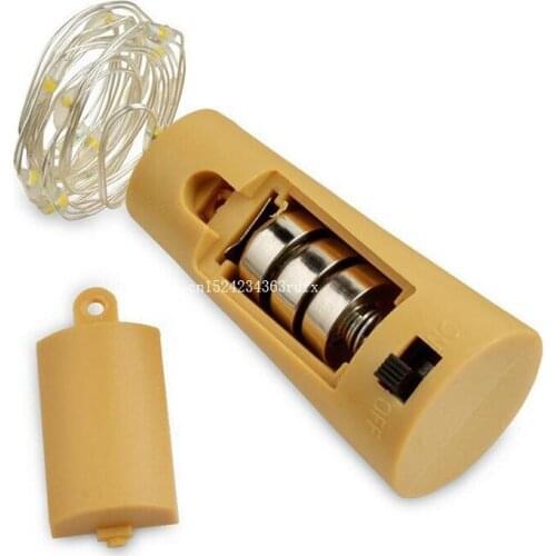 100pcs 2M LED Wine Bottle Stopper Christmas Party Wedding Decor Lamps Copper Wire LED String Light Cork Shaped Wine Stopper