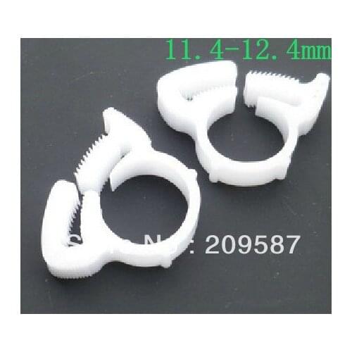 20pcs Nylon Platic White Fuel Hose Cable Wire Tube Clamps Clip For 11.4-12.4mm OD