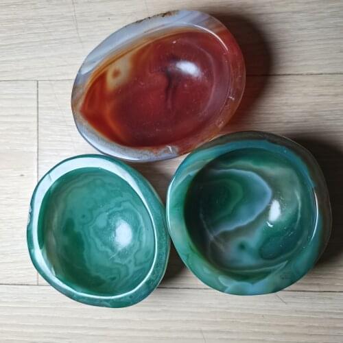 3 colors beautiful natural crystal agate bowl agate Ashtray crystal ashtray home decoration stones and minerals Healing crystals