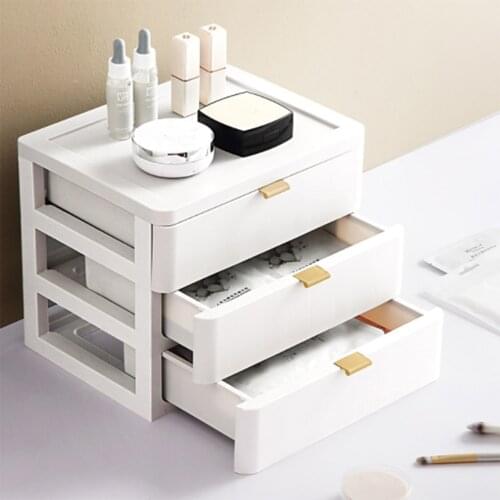3-layer Durable Drawer Makeup Organizer Box Desk Storage Box Plastic Document Sundries Holder Cosmetic Storage Organizer Desktop