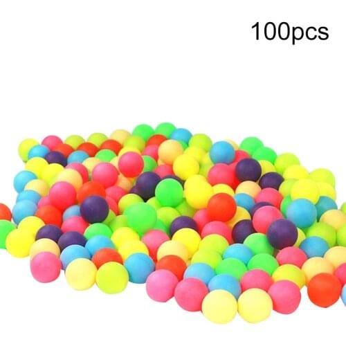 40mm 100Pcs Colored Ping Pong Balls Entertainment Table Tennis Mixed Colors for Game Plastic Table Tennis Training Balls