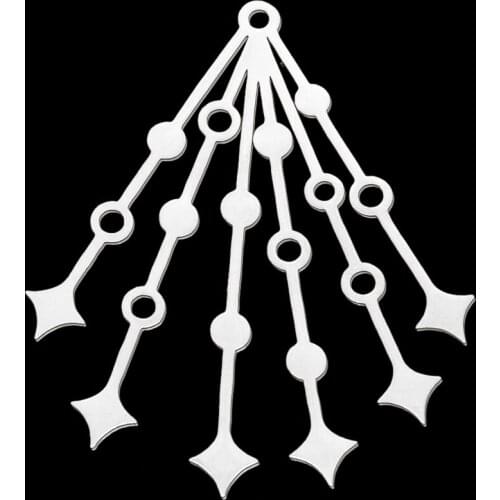 5pcs/lot 100% Stainless Steel Tiny Spot Stars DIY Earring Pendant Charm Wholesale Jewelry Necklace Making Charms