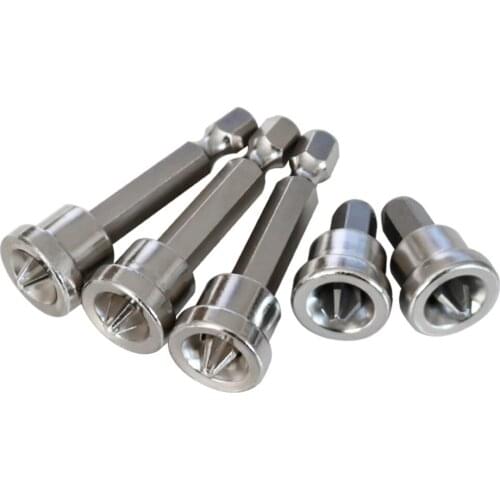 5Pcs Set Depth Stop Plasterboard Screws Locating Screwdriver Bits PH2 Hex Shank Drywall Dimpler Bits Drilling Bits Tools 25/50mm