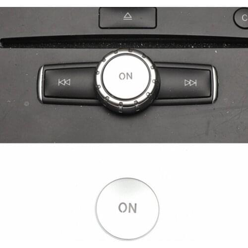 Car Console Volume Multimedia Switch Button Cover Trim for Benz W204 C180 E260 ML350 GLK200 Interior Accessories