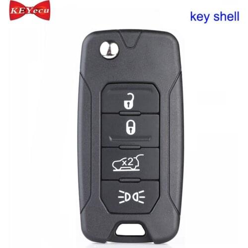 KEYECU for Jeep Renegade 2015 2016 2017 2018 Remote Key Shell Case for 2ADFTFI5AM433TX
