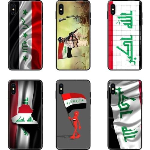 For Huawei Honor Mate Play V10 View 10 20 20X 30 Lite Pro Y3 Y5 Y9 Nova 3 3i Pro Overstock Iraq National Flag Black Soft Cool