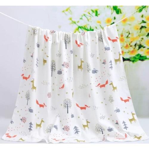 Cotton baby blanket Lightweight and soft newborn swaddling Baby bath towel gauze Baby package Baby carriage cover