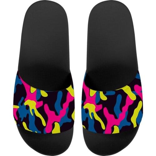 Custom Image Camouflage Designs Summer Women Men Sandals Casual Ladies Slippers Platform Couple Garden Beach Shoes Wholesale