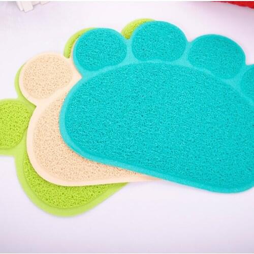 PVC Dog Paw Shape Cup Pet Dog Puppy Cat Feeding Mat Pad Bed Dish Bowl Food Water Feed Placemat Dog Supplies Wholesale S/M