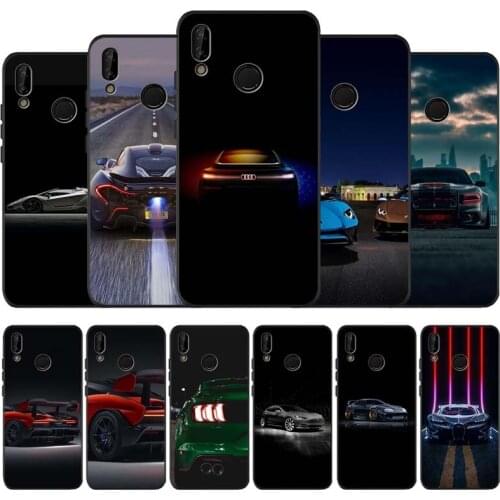 Cool sports car black soft Phone Case for huawei P40 P30 P20 P10 Pro lite P9 Lite nova 4E 6SE Psmart 2019 Y6 9 Prime