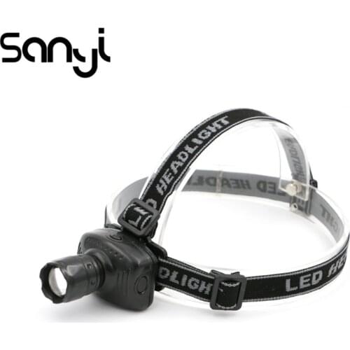 Lightweight Mini Headlamp 3 Modes Head Flashlight Frontal Headlight Torch Lamp For Camping Hunting Night Fishing Using 3xAAA