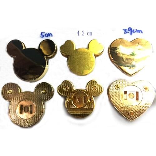 Metal Buckle Handbag Twist Turn Lock Snap Bag Clasp Closure Invisible Lock DIY Craft Hardware Accessories