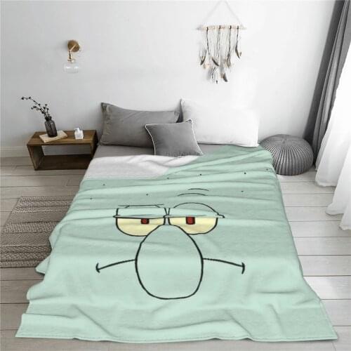 Wearable warm flannel Sponge Baby blanket Anime mr krabs blankets for Sofa Sherpa Fleece Bedspread Wrap