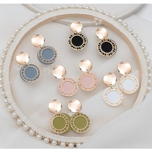 New Fashion Statement 2021 Korean Earrings Small Round Earrings For Women Jewelry Sweet Romantic Party Gifts For Teenagers arete
