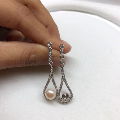 New Arrival Fashion Earrings Mountings Accessories Findings Jewelry Settings Parts for Pearls Beads Stones Agate Coral Crystal