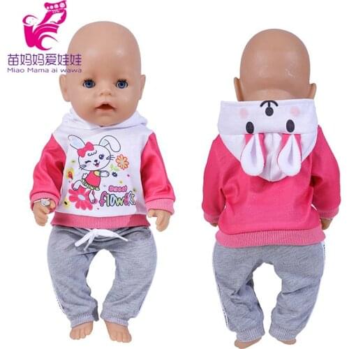 Baby Doll Clothes Rabbit Hoodie Coat 17 Inch Reborn Doll Outfits Children Gifts