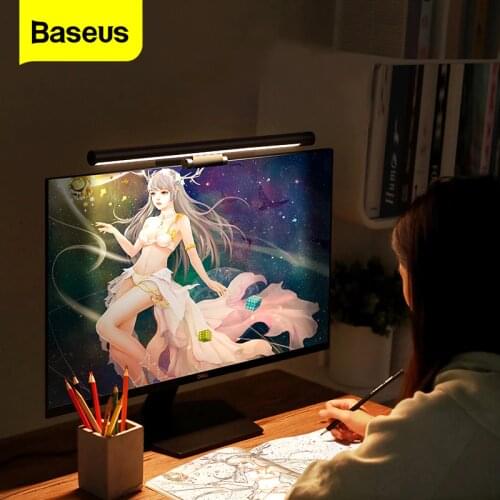Baseus USB Light Computer Screen LED Bar Desk Lamp Laptop Screen Hanging Table Lamp Office Study Reding Lighting For LCD Monito