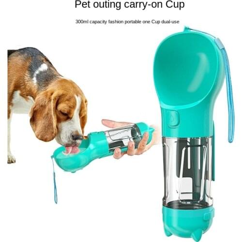 Portable Pet Dog Bottle 300ml Feeder Bowl Pets Outdoor Travel Drinking Dog Bowls Water Bowl for Dogs