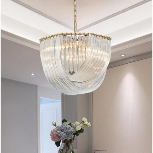 Postmodern fashion crystal glass elbow boutique chandelier designer club hotel light luxury villa metal chandelier