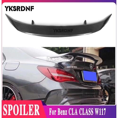 GT Spoiler For Mercedes CLA Wing CLA45 W117 C117 Matt Carbon Fiber Rear Trunk Lid Spoiler CLA180 CLA200 CLA250 CLA260 2013 ON