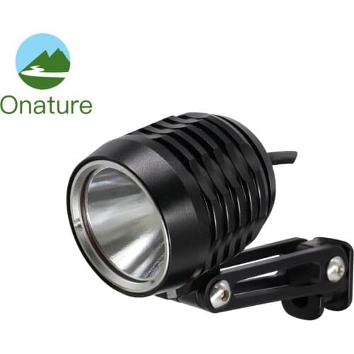 EBike Light 48V 36V 12V 6V CNC Aluminum Headlight Bright 200 Lumens fit Bafang Middle Drive Motor and Hub Motor