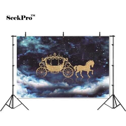 Thin vinyl Starry sky carriage clouds baby children photo Backgrounds Printed Professional indoor Photographic studio Backdrops