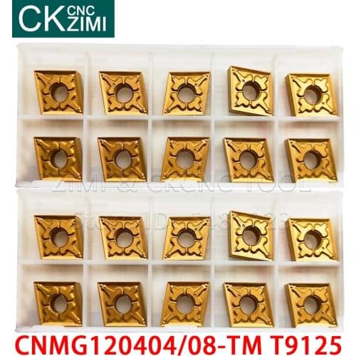 10P CNMG120404-TM T9125 CNMG120408-TM T9125 Carbide Inserts CNC tools lathe external turning cutter CNMG High hardness for steel