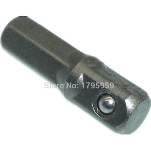 Impact Drill Socket 1/4" Hex Shank Impact Drive 1/4" Square Drive Adapter Converter 25mm Long Chrome Vanadium Steel