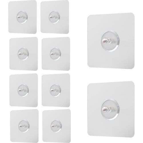 10pcs Punch-Free Non-Marking Screw Stickers Wall Picture Hook Invisible Traceless Hardwall Drywall Picture Hanging Kit Home Tool