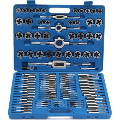110PC Metric tap and die set for metalworking hand tools tap wrench die wrench set