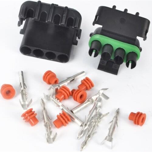 4 Pin 12015797 12010974 Female Male Weather Pack Electrical Wire 2.5 Connector Plug Sealed Wiring Automobile Connectors