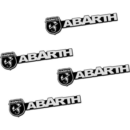 4pcs 3D Aluminum Speaker Stereo Speaker badge Emblem Sticker For Abarth 500 Punto Ducato Freemont Stilo Panda Bravo Car Styling
